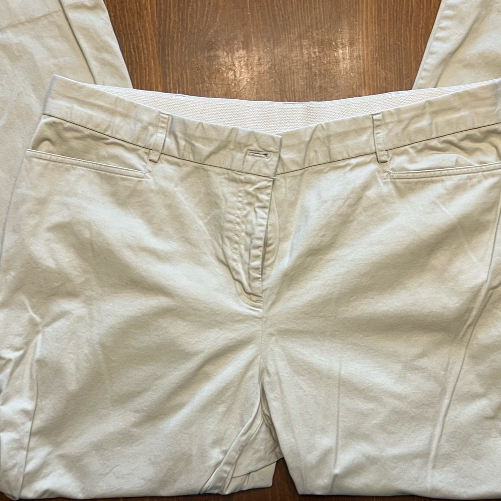 Croft & Barrow Cream Elastic Waist Capris- Size 2X - Picture 9 of 12
